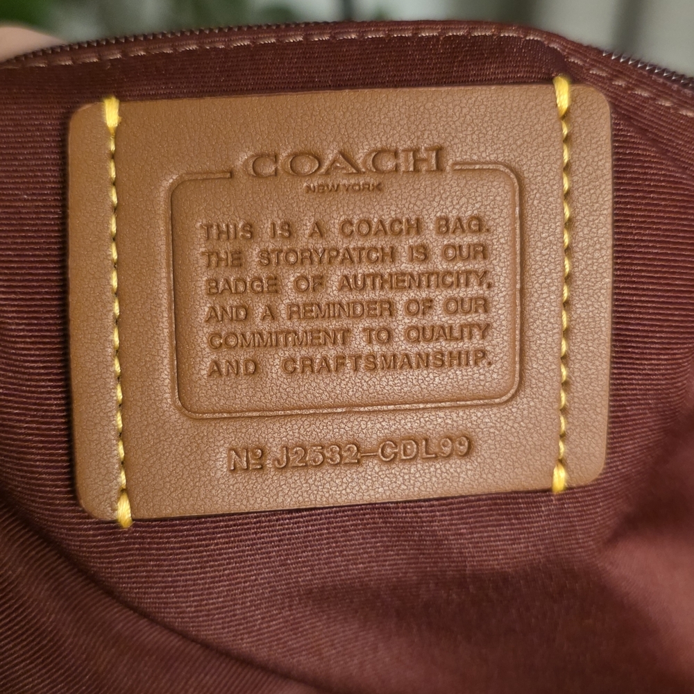 Coach Station Tote Bag In Signature Leather PEONY Gold CDL99 - Picture 4 of 8